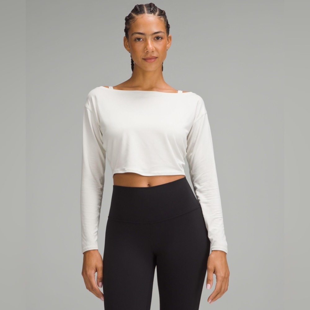 Lululemon Cupro Boatneck Cropped Long Sleeve